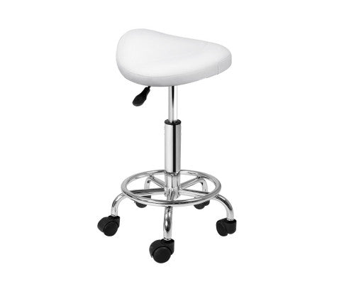 Saddle Salon Stool White
