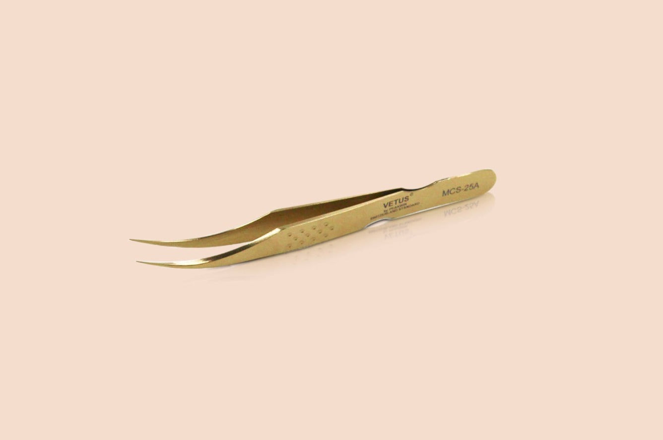 Gold Moon Shaped Isolation Tweezer - MCS-25A