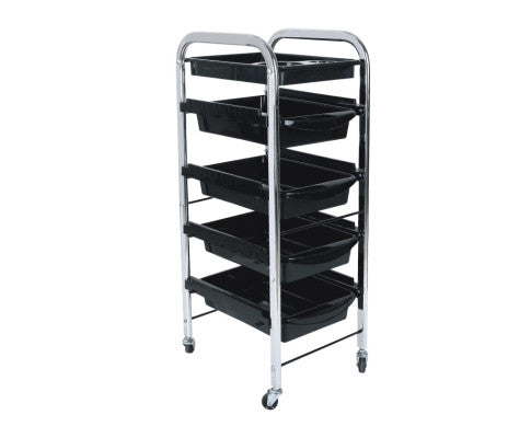 5 Tier Trolley Black