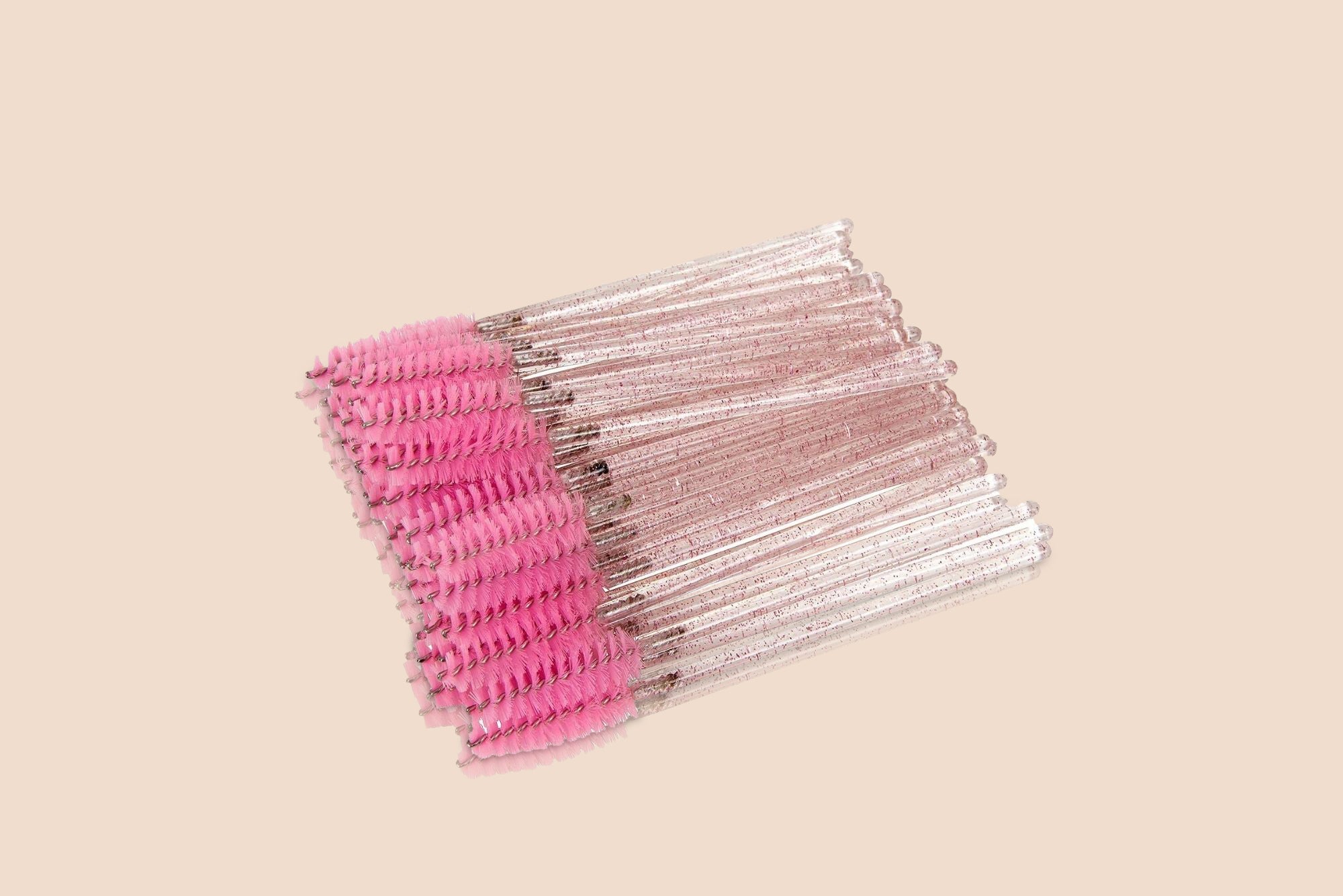 Disposable Mascara Wands Pink Glitter