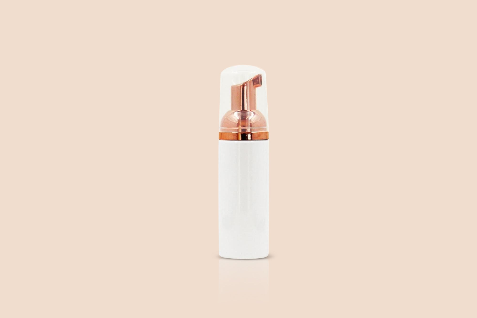 Wholesale Rose Gold Lid - White Bottle Lash Shampoo 60ml (no logo) - pack of 5