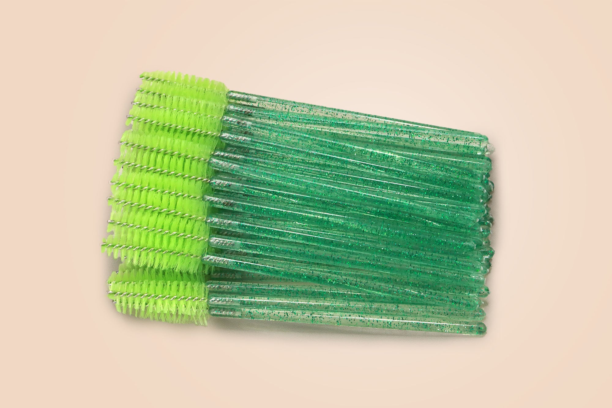 Green Glitter Disposable Mascara Wands